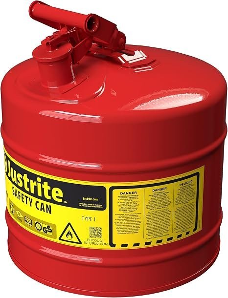 Justrite Type I Gasoline Safety Can