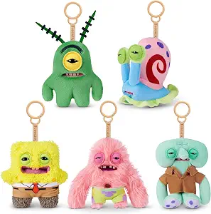 Fuggler Spongebob 5-inch Licensed Keyring Assortment 5 Pack by ZURU
