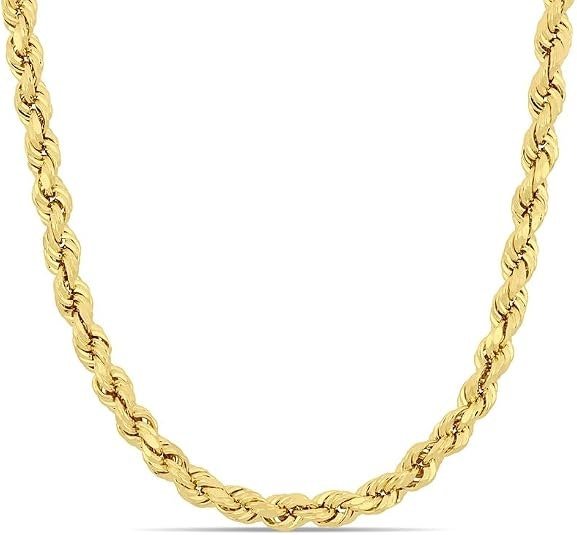 Gold Rope Chain Necklace for Men & Women