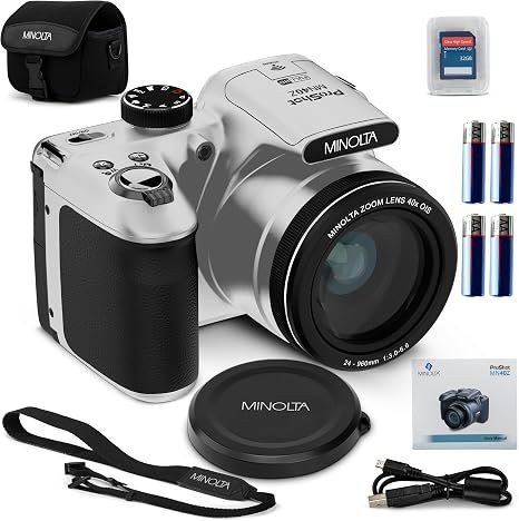 Minolta MN40Z ProShot 20 MP / 1080P FHD Bridge Camera with 40x Optical Zoom