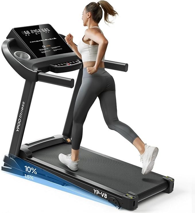 YPOO Treadmills for Home Use, Walking Pad Treadmill with Incline